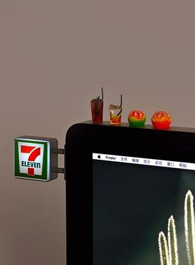 治愈系灯牌电脑萤幕装饰摆饰办公显示器饰品桌面上班稳定情绪神器