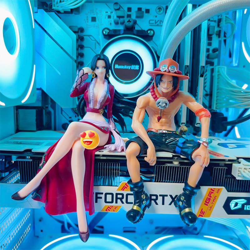 海贼王吧台女帝坐姿艾斯站姿桌面摆件电脑机箱手办模型显卡海景房