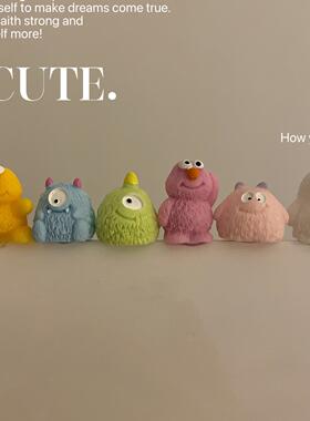 电脑长小可爱！屏幕小摆件办公室治愈系工位解压好物桌面装饰礼物