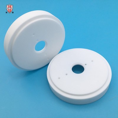 氧化铝陶瓷盘定制 耐高温绝缘陶瓷底座定做 耐磨工业陶瓷盖子加工