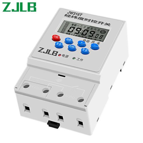 JW316T微电脑时控开关经纬度定时器220v广告路灯全自动时间控制器