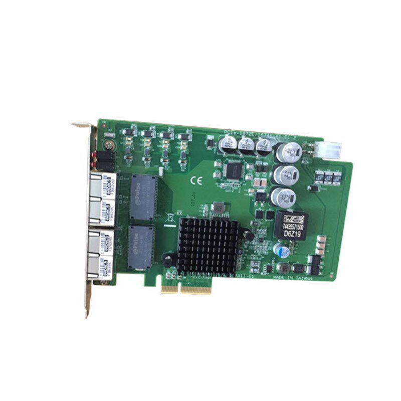 研华4网口网卡PCIE-1674E-AE视觉工控机POE供电工业检测相机接口