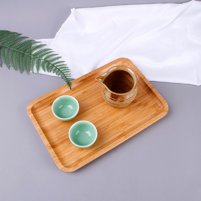 长方形竹制托盘餐厅家用酒店木制多功能托盘创意烘焙面包茶点盘子