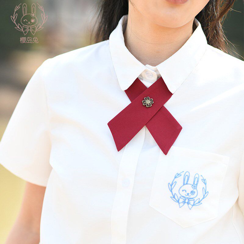 日系JK制服衬衫交叉领结配饰学院风领带学生蝴蝶结韩版男生女生潮