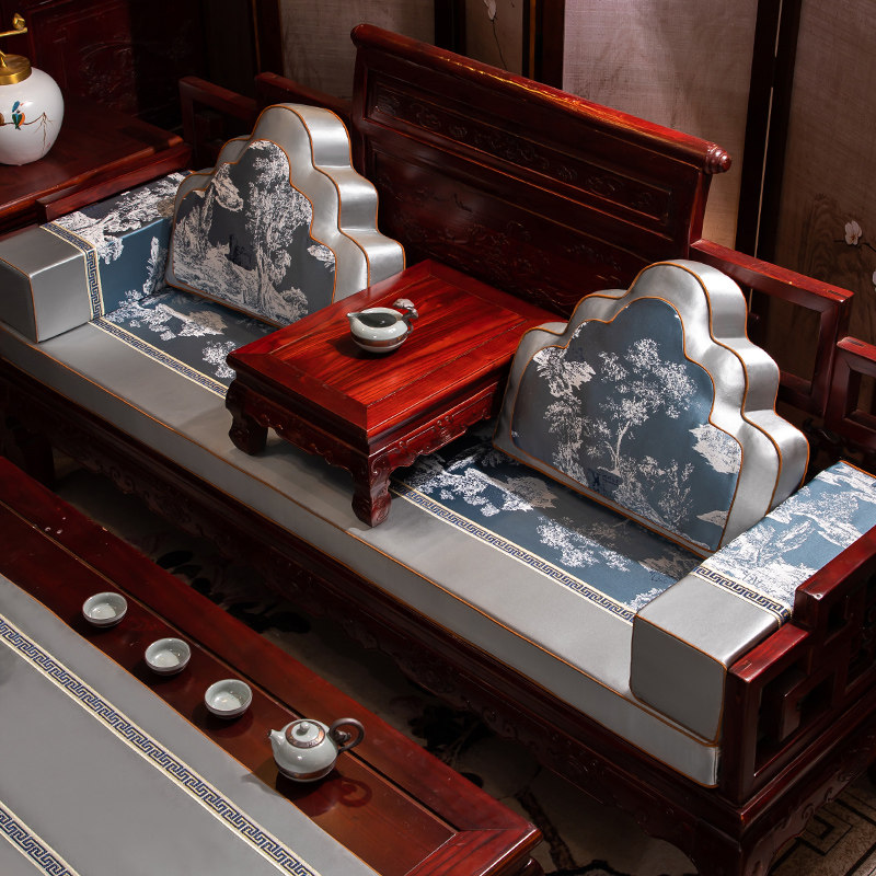 新中式防滑罗汉床垫定制