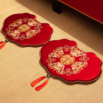 轻奢高级感高端敬茶跪垫婚庆用品