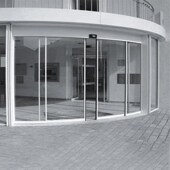 广州写字楼大门玻璃自动门超市透明门禁刷卡密码 自动感应玻璃门