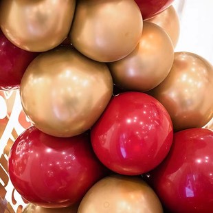 元 饰生日派对布置拱门婚礼订婚气 旦新年开业石榴红色气球装