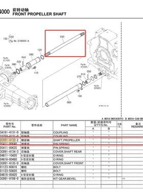 久保田拖拉机 M8540D M8560HD M9540DT M9960HD传动轴3C091-41322