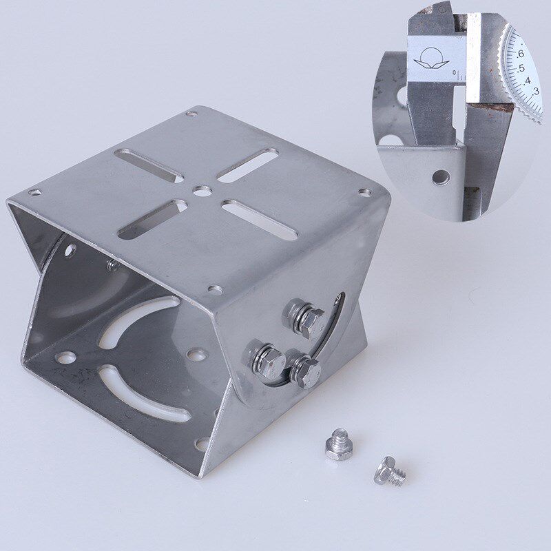 监控立杆万向鸭嘴支架器材加厚2mm云台304不锈钢支架室外监控配件