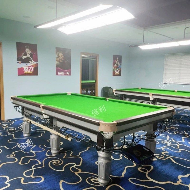 桌球台 标准美式中式黑八桌球台广东强利拆装台球桌美式厂家