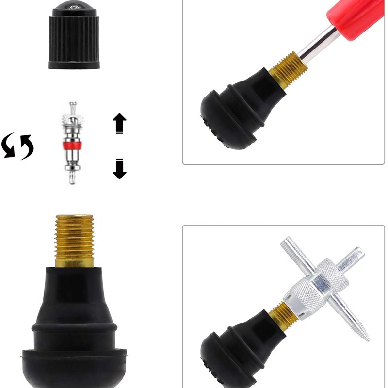 跨境 气门芯拆卸扳手 轮胎拆卸安装工具套装 TR412气门嘴更换工具