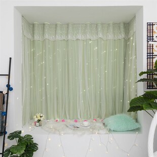 直播背景窗帘高级感现代简约轻奢卧室2023年新款 立体背景布 法式