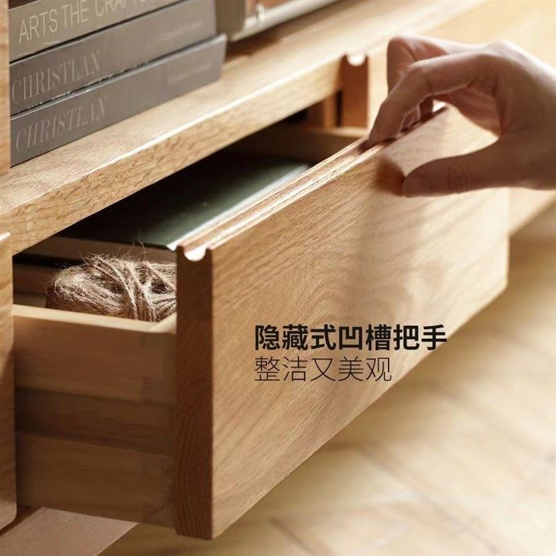 全实木电视柜橡木电视机柜地柜简约日式小户型北欧风