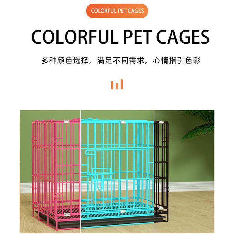 狗笼子室内泰迪狗笼带厕所小型犬猫笼折叠中小号宠物金属兔笼鸡笼
