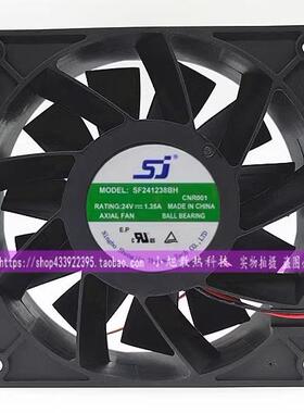 全新SJ SF241238BH/BU/BL2 24V 1.35A/2.40A 12CM 24V变频器风扇