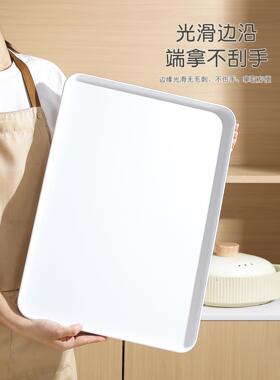超大号白色托盘长方形商用加厚餐饮上菜端菜餐盘塑料水果盘茶杯盘