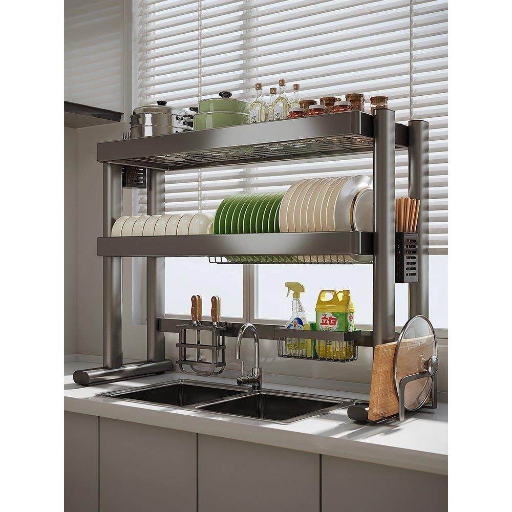 厨房通风水槽置物架碗碟盘收纳架多功能洗碗放碗盘架子沥水架拉篮,厨房/烹饪用具,水槽置物架,淘宝优惠券,粉丝福利购,淘宝优惠卷