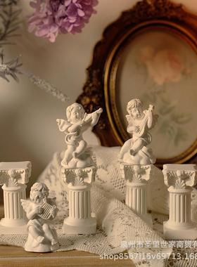 欧式摆件丘比特爱神小天使树脂仿石膏天使摆设拍摄道具北欧雕塑树