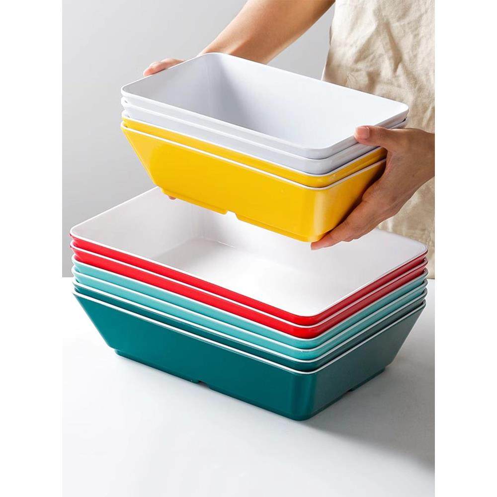 密胺熟食店长方形双色卤味盘商用串串盘凉菜盘快餐卤菜鸭货展示盘,餐饮具,盘,淘宝优惠券,粉丝福利购,淘宝优惠卷