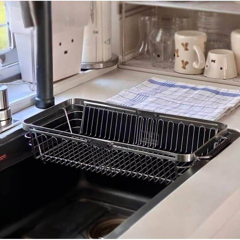 一诺厨房伸缩沥水篮新款不锈钢洗菜盆碗盘收纳厨房大滤水池槽置物,厨房/烹饪用具,碗架,淘宝优惠券,粉丝福利购,淘宝优惠卷