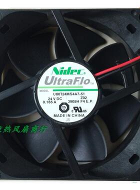 原装NIDEC正品24V 0.165A 变频器8CM厘米8025风扇U80T24MS4A7-51