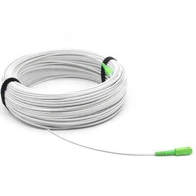 G657A1白色/黑色皮线跳线 单芯双芯光纤跳线 耐弯折通信级定制