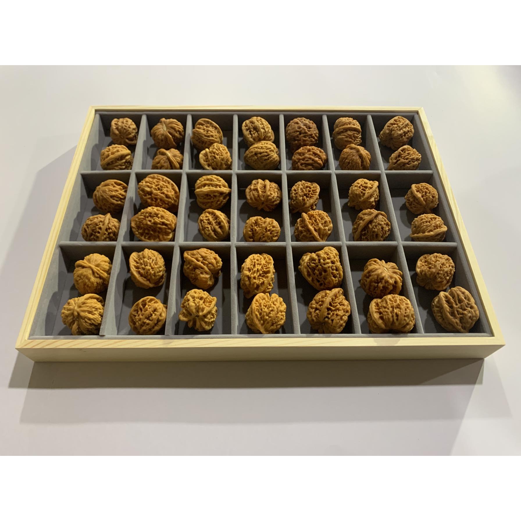 文玩展示盒透明核桃收纳盒狮子头手串盒手把件存储盒核桃存放盒子