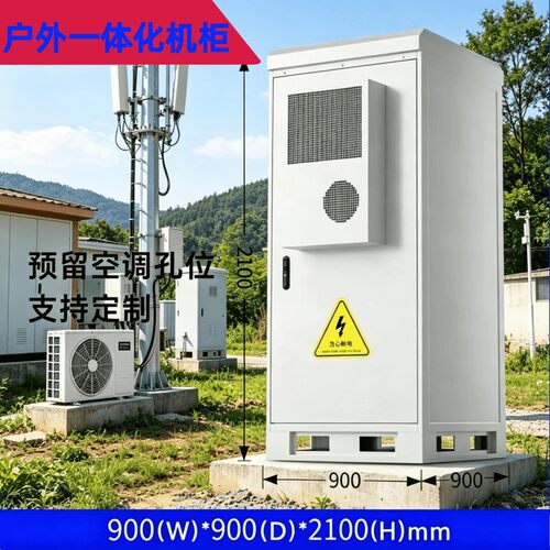 户外一体化机柜基站5g通信防雨电源柜ETC设备柜恒温空调柜不锈钢