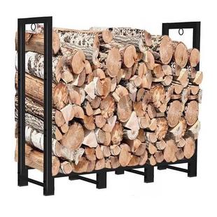 壁炉木柴架柴火收纳架堆柴架 冬季堆放储物架 铁艺干柴框堆柴架