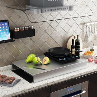 煤气罩燃气灶盖板304不锈钢防尘增高双灶灶具天燃气垫板单灶台架