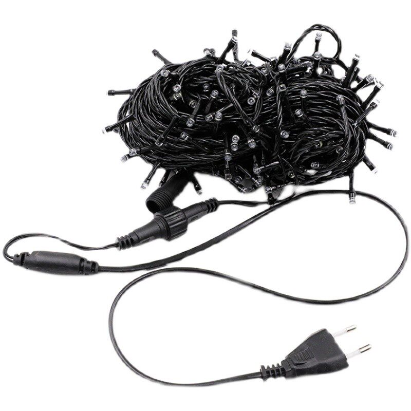 led彩灯闪灯串灯满天星灯黑线闪泡灯串户外绕树工程亮化星星灯串