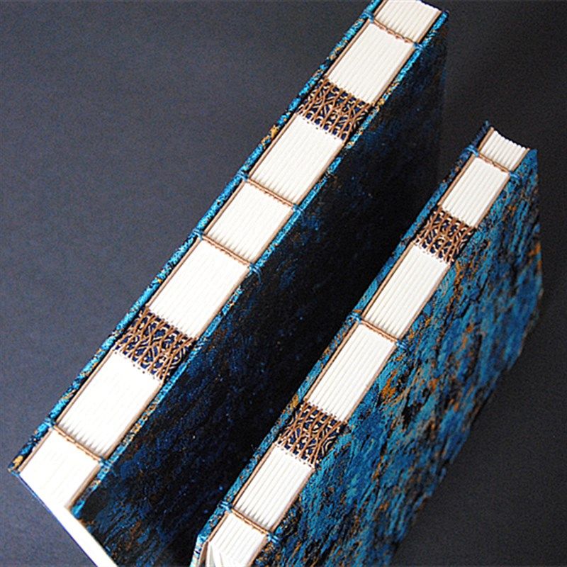 【星空】斑町手工装订线装裸脊B5A5情侣交换日记笔记本道林手账本