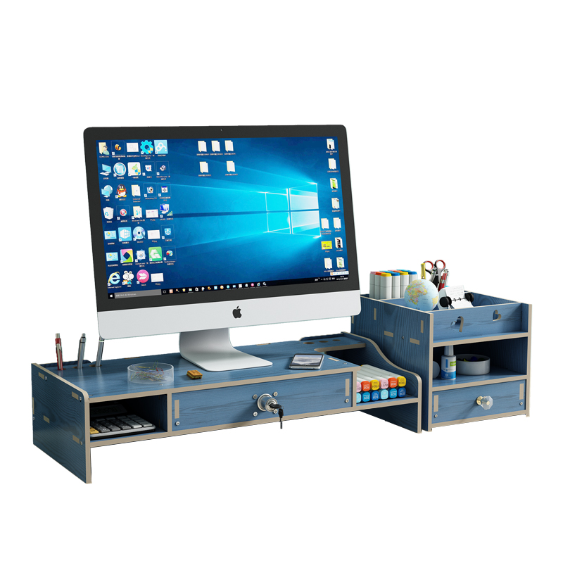 台式电脑显示器增高架底座垫高置物架子加抬桌面键盘收纳屏幕支架