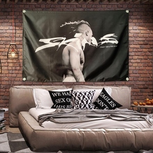 可定制嘻哈饶舌xxxtentacion说唱背景墙挂布酒吧床头墙面装饰挂旗