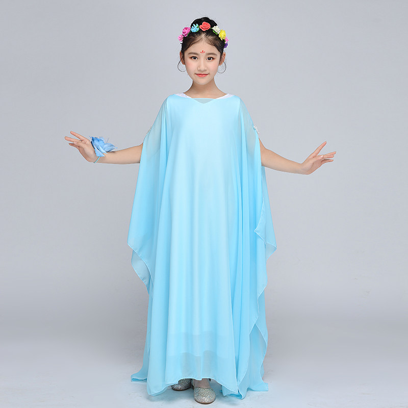 儿童古筝演出服初高中生成人中国风古典文艺淡雅飘逸民族表演服装