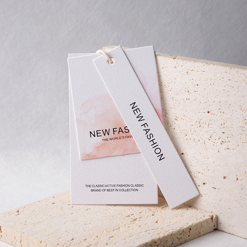 【新款蛋壳纹理】衣服吊牌定制logo商标设计轻奢服装店标签牌空白