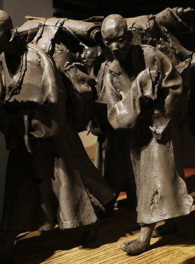 定制大型公园景观抽象人物雕塑玻璃钢仿铜工艺术品装饰摆件可定做