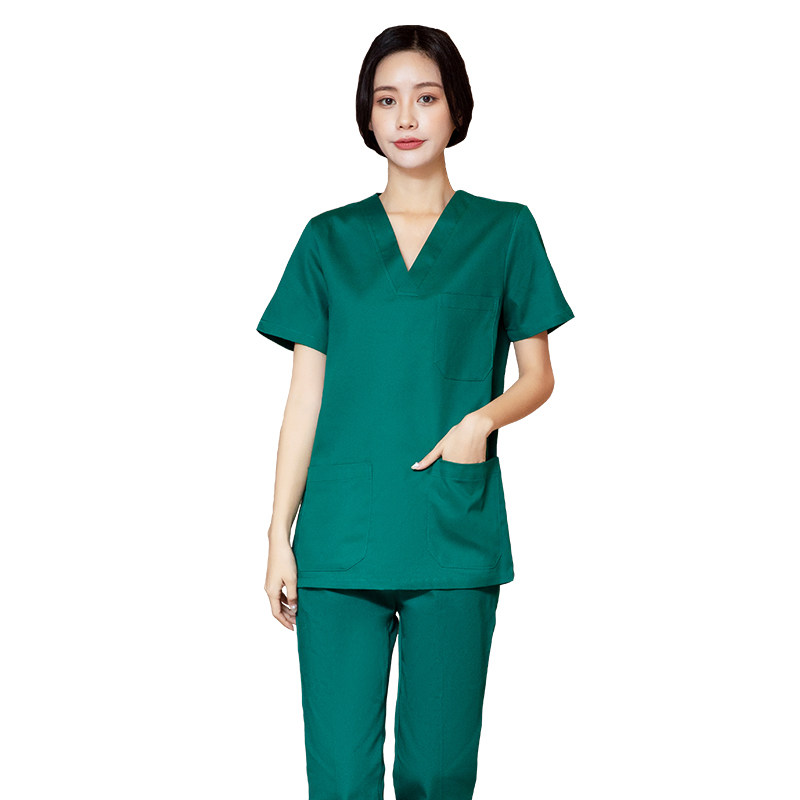 洗手衣手术衣服女手术室刷手服纯棉医生服短袖长袖美容院工作服女
