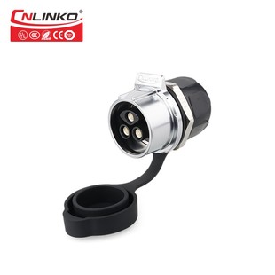 凌科M28航空插头2 快速插拔防水连接器接插件 3芯单孔螺丝式