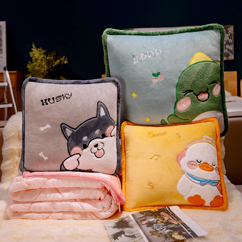 抱枕被子两用车载枕头靠背毯子二合一加厚办公室午睡沙发靠枕折叠,居家布艺,抱枕被,淘宝优惠券,粉丝福利购,淘宝优惠卷
