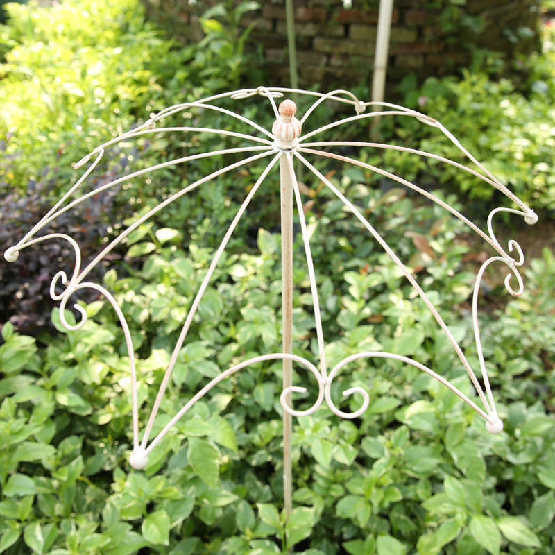 美式做旧铁艺植物爬藤架阳台户外月季支架雨伞花插庭院攀爬花架