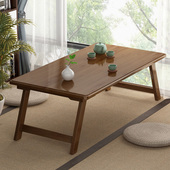 网红飘窗小桌子可折叠炕桌实木小茶几榻榻米茶桌茶台家用日式 矮桌