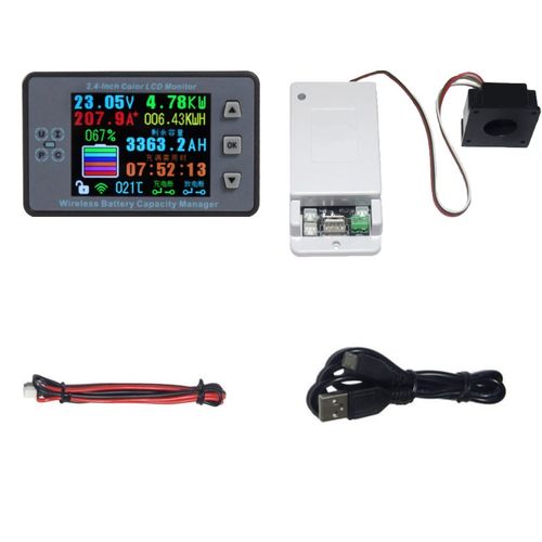 VAC8810房车电车大屏精准无线双向电流电压电池电量表霍尔库仑计