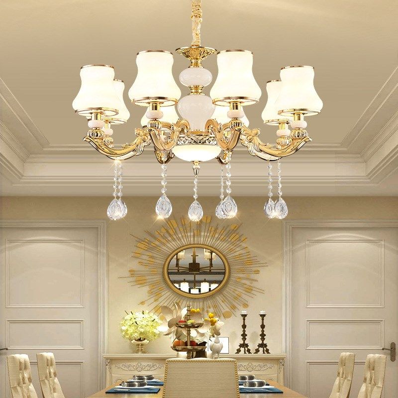 欧式吊灯客厅水晶吊灯简约奢华餐厅灯现代温馨卧室 锌合金客厅灯,家装灯饰光源,客厅吊灯,淘宝优惠券,粉丝福利购,淘宝优惠卷