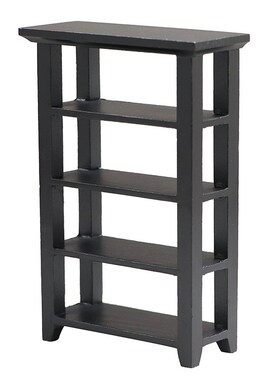 1:12娃娃屋dollhouse迷你家具ob11食玩模型配件黑色花架四层