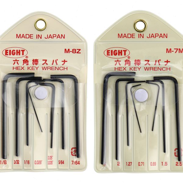 EIGHT百利日本进口精密内六角扳手M-7M/M-8ZRR-S6笔型MC-TMD