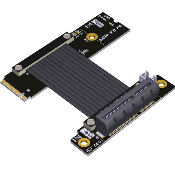 M2转PCIE4.0延长线M.2 NVME转PCI-EX4X8X16插槽转接线扩展卡网卡
