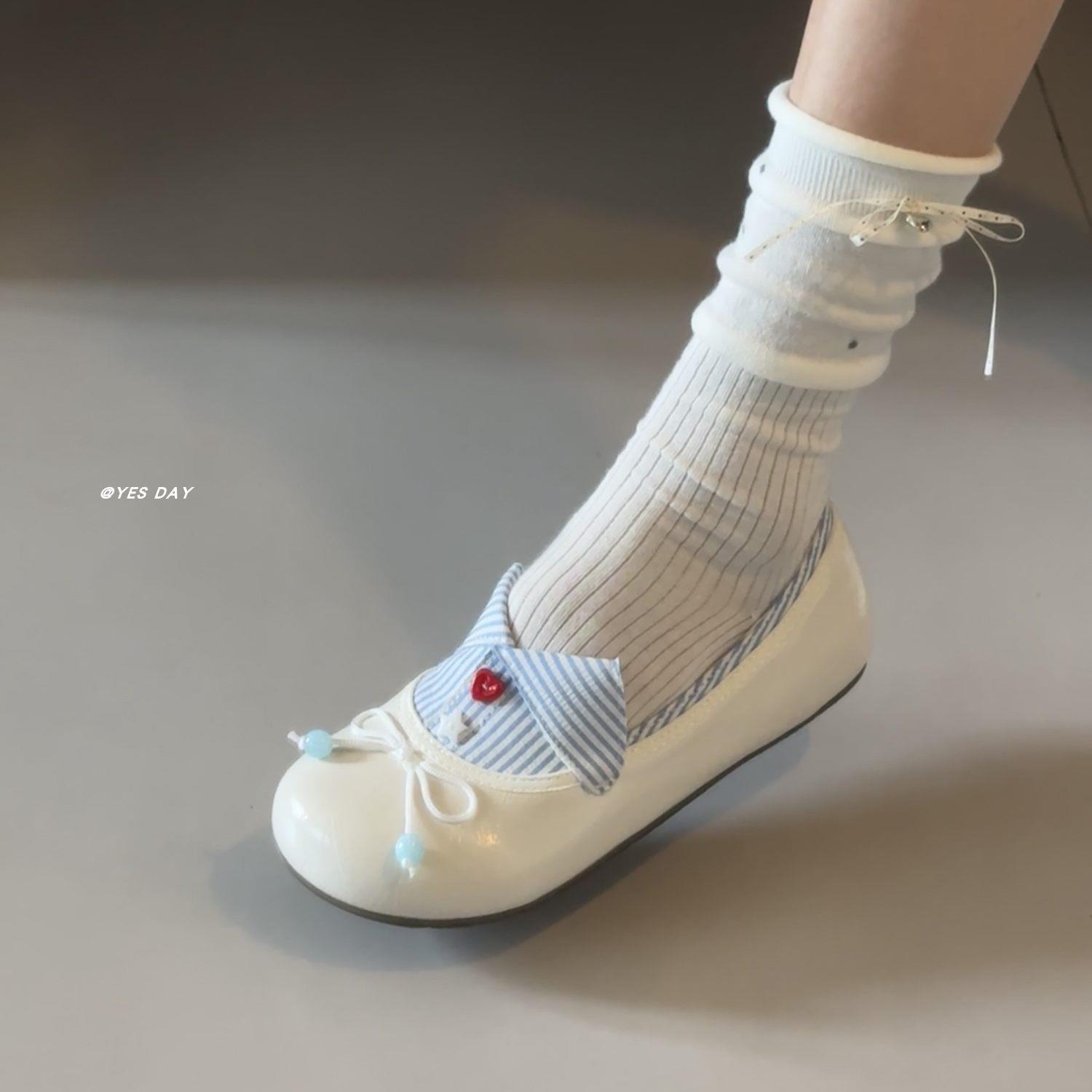 好货可爱甜美蝴蝶结小众设计感平底单鞋女2026夏季新款配裙子玛丽