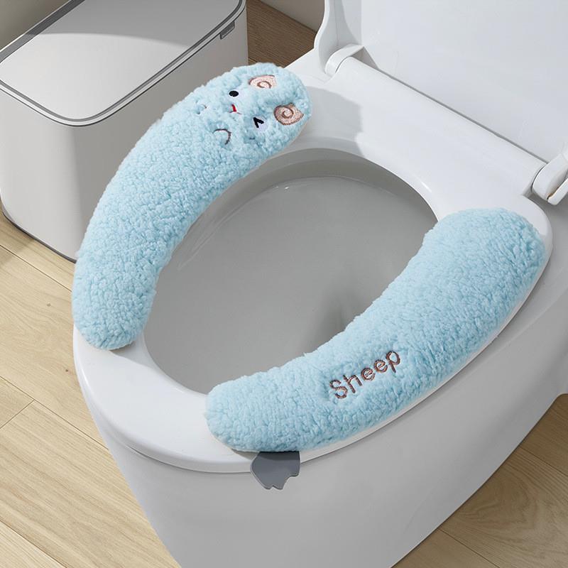 马桶坐垫冬季马桶贴家用马桶粘贴式坐便器套四季通用马桶圈垫子H